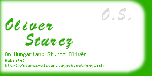 oliver sturcz business card
