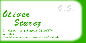 oliver sturcz business card
